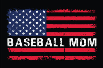 American Baseball Mom Design