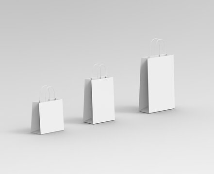 White Shopping Bag Mockup Template Minimal For Sales Christmas Shopping Design Branding Mock Up