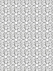 Beautiful black and white illustration for adult coloring book with rectangle abstract linear tribal pattern