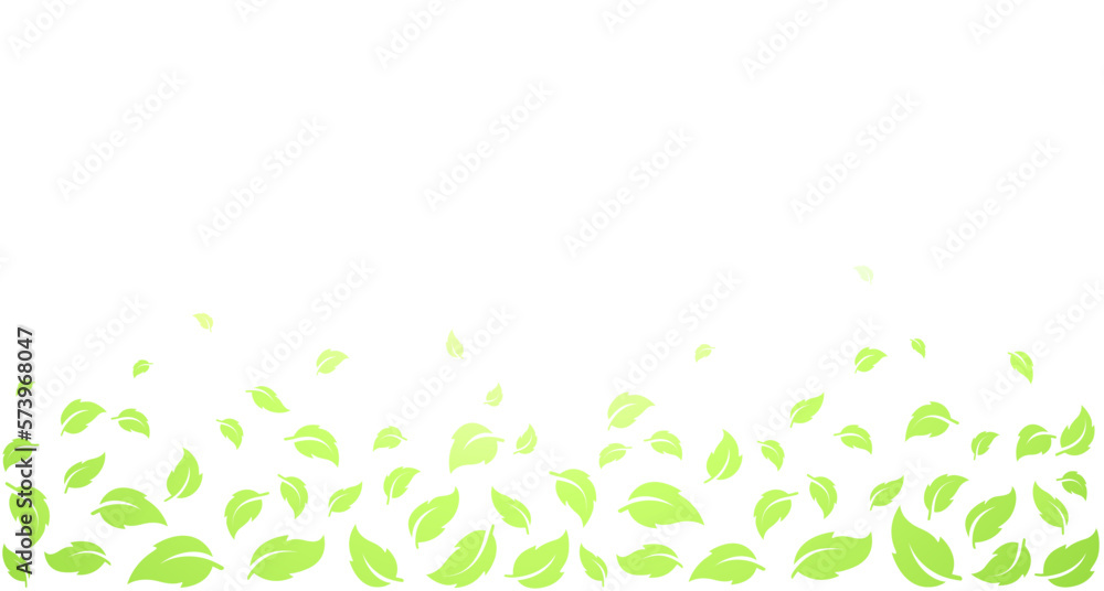 Wall mural green leaves silhouettes background and place for text