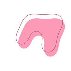 Aesthetic Blob with line art. Blob clipart. Blob png. Abstract shapes. Irregular shapes. Liquid clipart. 