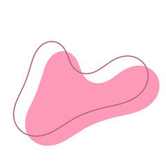 Aesthetic Blob with line art. Blob clipart. Blob png. Abstract shapes. Irregular shapes. Liquid clipart. 