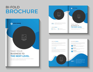 Vector corporate company profile business bifold brochure design and creative Modern Trendy cover layout concept A4 Format