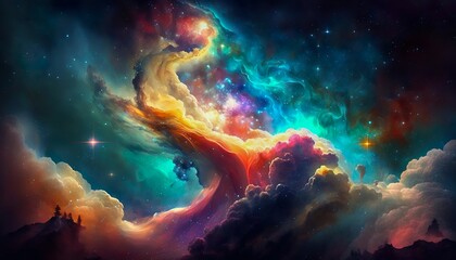 Nebula Abstract Background - Generative AI