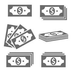 Cash Icon in trendy flat style isolated on white background. Money symbol for your web site design, logo, app, UI. Vector illustration, EPS10.