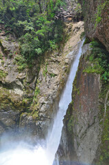 Fototapeta na wymiar Waterfall Pailon del Diablo in Equador on Pastaza river