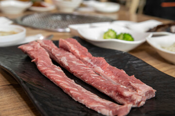 South Korea raw beef rib eye