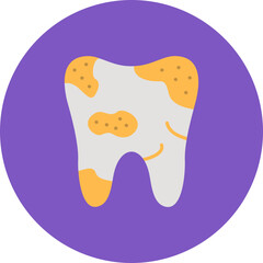 Decayed Multicolor Circle Flat Icon