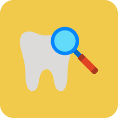 Dental Checkup Multicolor Round Corner Flat Icon
