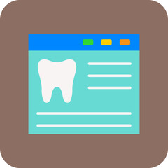 Browser Multicolor Round Corner Flat Icon