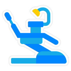 Dentist Chair Sticker Icon