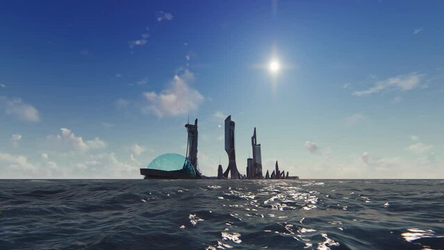 Atlantis City 3D Video Animation