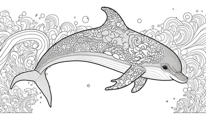 Obraz premium a cute coloring book for children that is still black and white, but waiting for colors and then a wonderful color picture from it