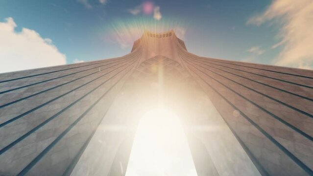 Azadi Tower Tehran Iran 3D Video Animation