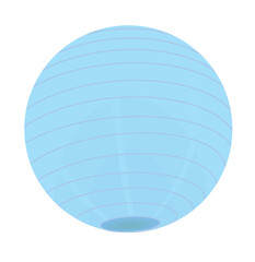 Blue  chinese paper lantern lampion. vector