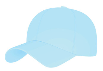 Blue  baseball cap. vector illustration