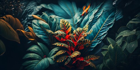 Jungle Flora / Fauna Illustration - Generative AI