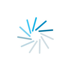 Data loading or buffering icon logo design
