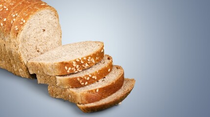 Fresh home baked bread Slices on desk