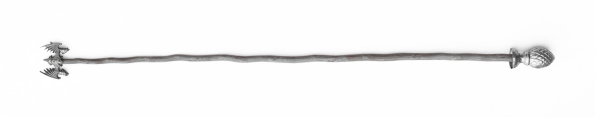 magic wand, magic staff on a white background