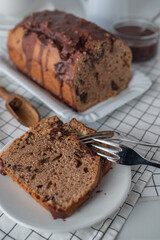 dark Chocolate bundt cake with chocolate ganache
