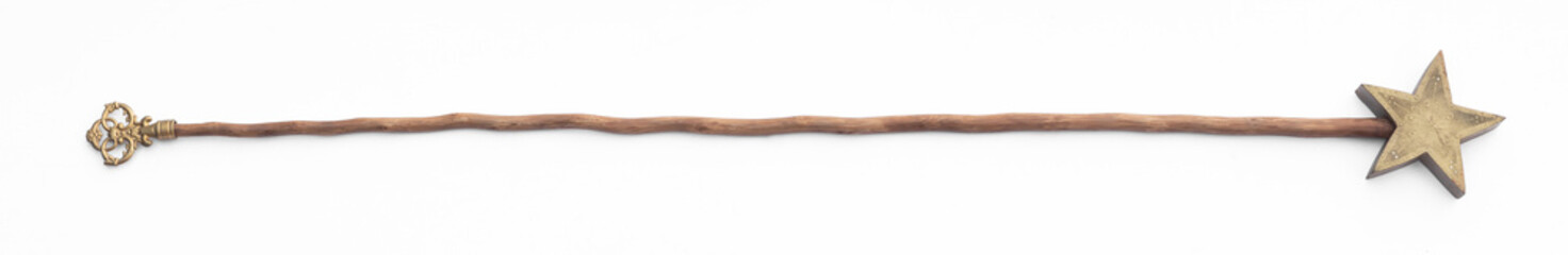 magic wand, magic staff on a white background