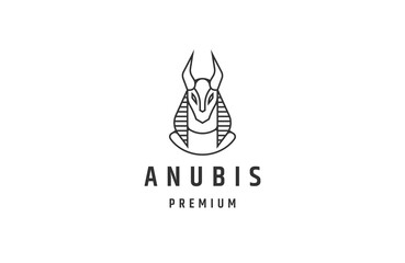 Obraz premium Anubis logo design template flat vector