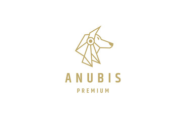 Anubis logo design template flat vector