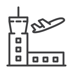 Obraz premium airport, simple thin line icon