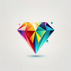 Colorful diamond logo. Generative AI