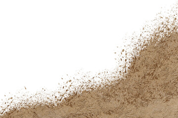 mud splash isolated transparency background.