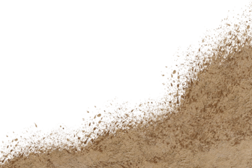 mud splash isolated transparency background.