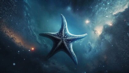 Obraz na płótnie Canvas Starfish in space. Beautiful 4K Wallpaper. Space Landscape