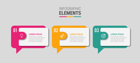 Obraz premium Business infographic template design icon 3 option or steps