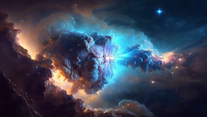 Obraz na płótnie Canvas Blue Nebula
