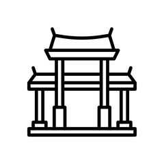 Fototapeta premium gate icon for your website design, logo, app, UI. 