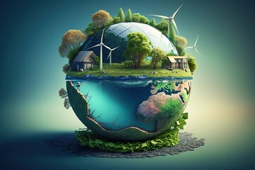 Green energy relies on renewable sources like wind, solar, and hydroelectric power. Recycling and eco-friendly measures are key for sustainability. Tech can aid nature's progress.