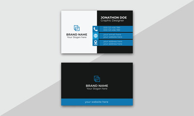 Double-sided creative business card template. Modern Business Card. personal Business Card.
Horizontal and vertical layout. Creative and Clean Business Card Template. Vector illustration.