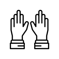 Obraz premium gloves icon for your website design, logo, app, UI. 