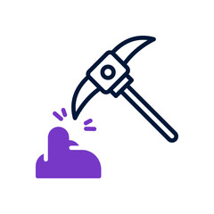 pickaxe icon for your website design, logo, app, UI. 