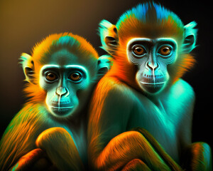 Scimmie colorarate