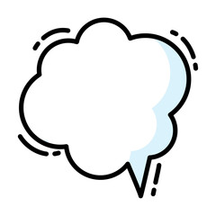 Isolated empty comic speech bubble Vector