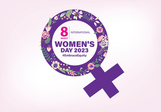 The eighth of March is celebrated annually as International Women's Day. Here we have an idea for a 
vector image. Celebrate Women's Equality Landing Page Template User Interface Web Mobile Poster or  - Powered by Adobe