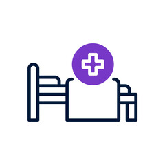 hospital bed icon for your website design, logo, app, UI. 