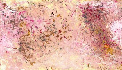  a painting with lots of paint splattered all over the surface of the painting and it looks like it has a lot of paint on it.  generative ai