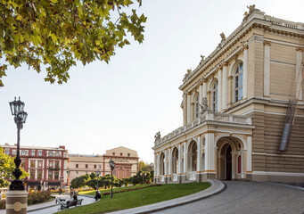 Obraz premium Side facade of the Odessa Opera House