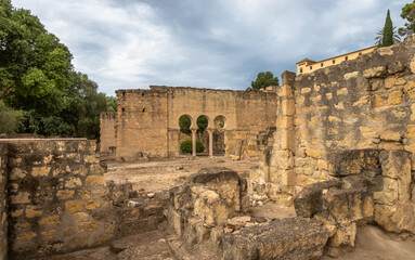 Caliphate City of Medina Azahara, Cordoba. Exposure of the Medina Azahara, Muslim Ruins of the Palace, located near Cordoba, Spain.