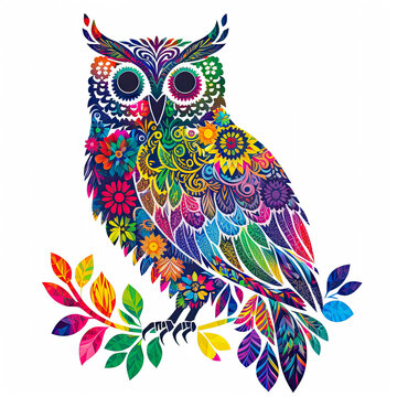 Modern design with flowers and bird silhouette for t-shirt printing design and various uses, on white background, generative ai