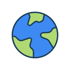 earth icon for your website design, logo, app, UI. 