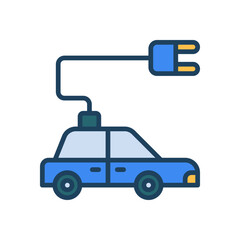 electric car icon for your website design, logo, app, UI. 